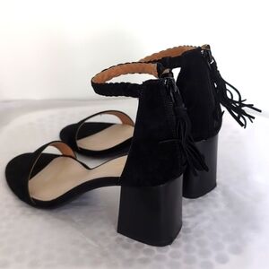 SEYCHELLES Black suede sandals with block heels in Women's size 7